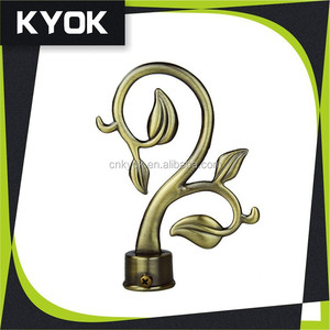Terminali per Aste di <span class=keywords><strong>Tende</strong></span> in Rame Stile Moderno Country e Rustico, Decorazioni a Foglia per <span class=keywords><strong>Tende</strong></span> per Bambini - Product Image 2