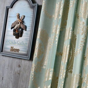 ブラックアウトカーテンリビングルームドレープ光沢のある高級ベルベットカーテンジャカードカーテン - Product Image 5