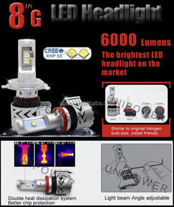 Últimas G8 6000lm llevó la linterna; DC12-24Vplug & play 35 w 9012 llevó la bombilla del faro para el coche; CE RoHs Aprobación - Product Image 4