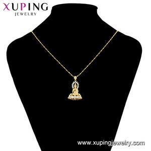 34226 xuping all'ingrosso di moda 24K placcato oro grande ciondolo di Buddha con Multi pietra