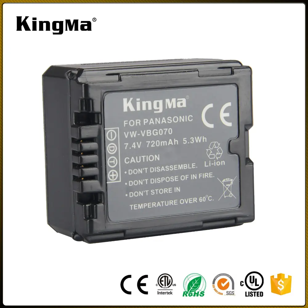 KingMa Camcorder Professionale Batteria 720 mAh Batteria Della Macchina Fotografica per Panasonic HDC-HS100 VBG070 VW-VBG070