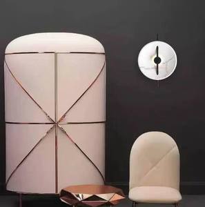 Luminária dourada de vidro cristal claro para parede, hotel, sala de estar, luxuosa, 2019