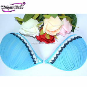 Azul de Encaje <span class=keywords><strong>Push</strong></span> <span class=keywords><strong>Up</strong></span> Sujetador De <span class=keywords><strong>Silicona</strong></span> Invisible - Product Image 1