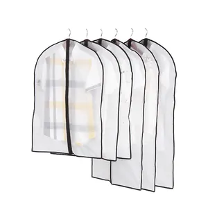 Custom Dust-proof Clear Suit Cover Woven Anti Dust Garment Suit Bag Dress