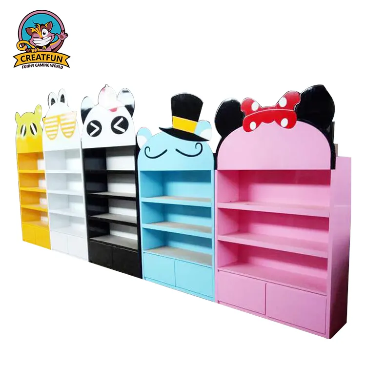 Indoor area high quality wooden display showcase toy storage showcase for children