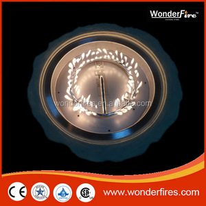 Outdoor square Black Coated <strong>Gas</strong> or LP Fire Pit Ring burner and Flat Pan Kit with Electronic Ignition System Firepit Gear