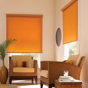 100% poliéster Últimos diferentes tipos de cortinas de ventana por encargo ajustable de la tela Persianas de rodillo útiles