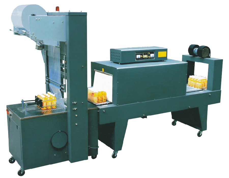 Semi automatic juice bottle shrink packing machine with heat shrink oven
