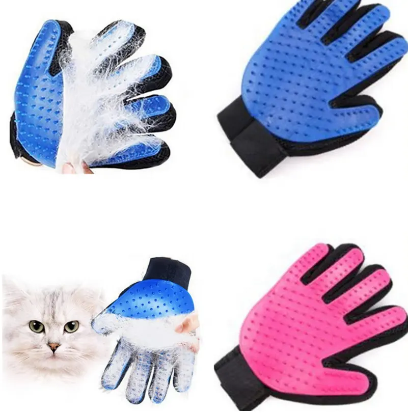 FY Hot Silicone Dog Glove Dog Accessories Soft Use Pet Cats Glove Grooming Bath Hair Cleaning Comb Efficient Massage Pets