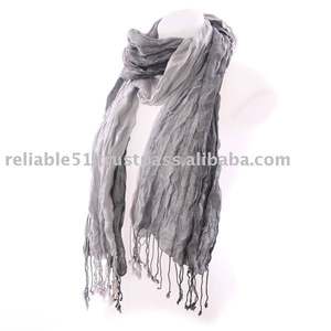 Logo personnalisé été dames adultes département triple ombrage viscose coton froissé écharpes traditionnelles châles et écharpes - Product Image 3