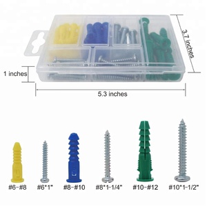 <span class=keywords><strong>Kit</strong></span> assorti de 66 pièces d'ancrages pour cloisons sèches en plastique auto-perceurs avec vis autotaraudeuses à tête plate Phillips - Product Image 6