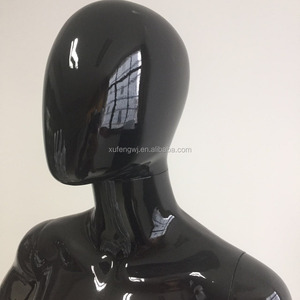 Venta caliente Mini tamaño brillante hombre negro maniquí fantasma hombre <span class=keywords><strong>sin</strong></span> rostro huevo cabeza de maniquí - Product Image 4