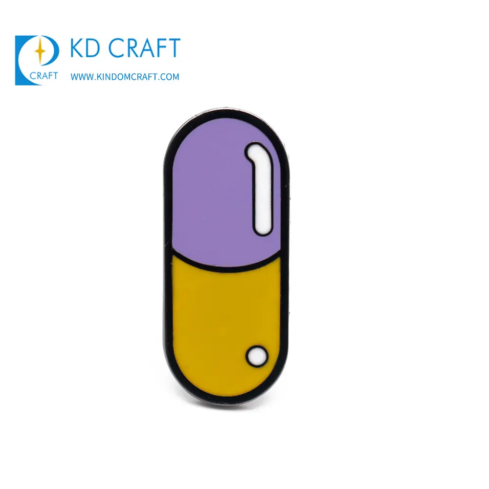 Miễn Phí Mẫu Giá Rẻ Custom Made Kim Loại Y Huy Hiệu Hình Men Cứng Epoxy Mini Pill Lapel Pin