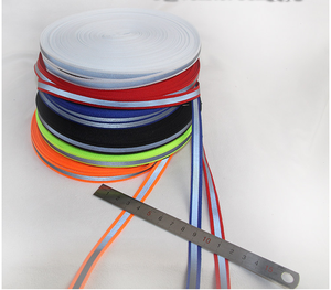 Bán Buôn 2 Inch 50Mm Chiều Rộng 5Cm Huỳnh Quang Màu Vàng Cảnh Báo Phản Quang Nylon Webbing Với 20Mm Bạc Phản Xạ Băng Ribbon - Product Image 5