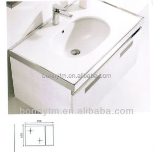 BONNYTM <span class=keywords><strong>Hotel</strong></span> BN-8415 304SS Moderno de La Pared <span class=keywords><strong>Barato</strong></span> Muebles de Baño Blanco Cuencos Individuales y Vanity Fair Mirrir - Product Image 2