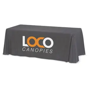 6Ft And 8Ft Custom Logo Fitted Trade Show Table Cloth Table Cover