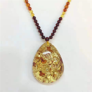 <strong>China</strong> Gemstone Jewelry Wholesale Natural Safflower <strong>Amber</strong> Necklace for Women Beautiful rare <strong>Amber</strong> <strong>Pendant</strong>