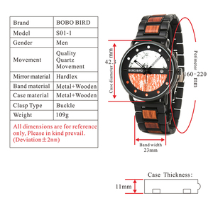 Reloj <span class=keywords><strong>de</strong></span> Madera Original <span class=keywords><strong>BOBO</strong></span> BIRD, Resistente al Agua, con Fecha Automática, Deportivo, <span class=keywords><strong>de</strong></span> Moda, Movimiento <span class=keywords><strong>de</strong></span> Cuarzo, Cristal <span class=keywords><strong>de</strong></span> la Marca Seiko - Product Image 6