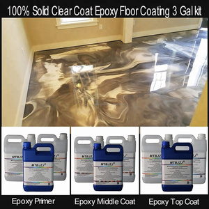 100% sólidos capa transparente capa de Epoxy del piso 3 Gal kit - Product Image 1