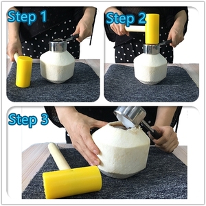 Marteau décortiqueur de noix de coco frais en acier inoxydable 304 de qualité alimentaire, le plus vendu, facile à <span class=keywords><strong>nettoyer</strong></span>, <span class=keywords><strong>l</strong></span>'outil chinois de premier choix <span class=keywords><strong>pour</strong></span> <span class=keywords><strong>nettoyer</strong></span> les pailles - Product Image 6