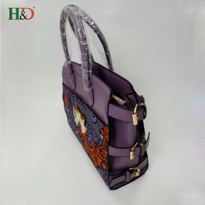H & D En Gros Le Plus Bas MOQ Meilleure Usine D'impression Sacs À Main Wax Prints Tissu 6 Cour Sac Africain - Product Image 3