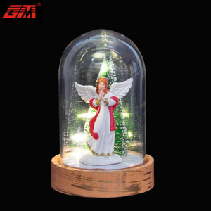 2025 Venta directa de fábrica Nueva decoración de cristal de campana de Navidad hecha a mano con Papá Noel - Product Image 6