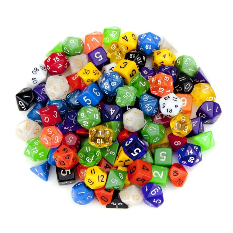 wholesale custom decoration cheap colorful wooden polyhedral dice cube set for board game