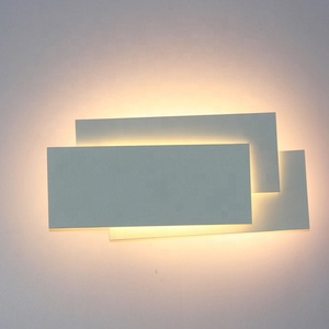 Hiện đại sang trọng vuông dẫn đèn tường Nhôm Cơ thể acrylic bóng râm IP20 cho nội thất nhà sống phòng ngủ trang trí tường gắn - Product Image 3