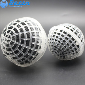 Boule porique 60mm 80mm 100mm Boule en plastique à suspension biologique Boule à <span class=keywords><strong>cage</strong></span> en plastique - Product Image 6