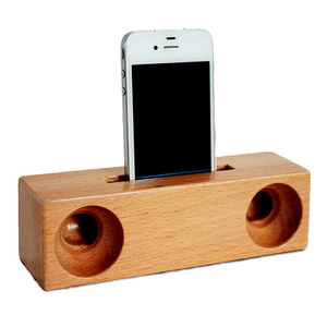 Altoparlante da tavolo in faggio ecologico altoparlante per <span class=keywords><strong>cellulare</strong></span> in legno - Product Image 2