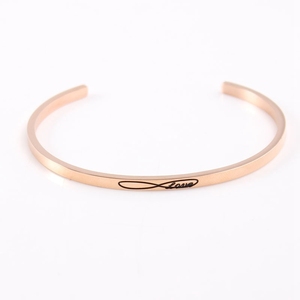 2017 Migliori Regali di Vendita Caldi Rosa Oro Mantra In Acciaio Inox Inspirational Lettera Braccialetto Per Le Donne Braccialetto Del Polsino