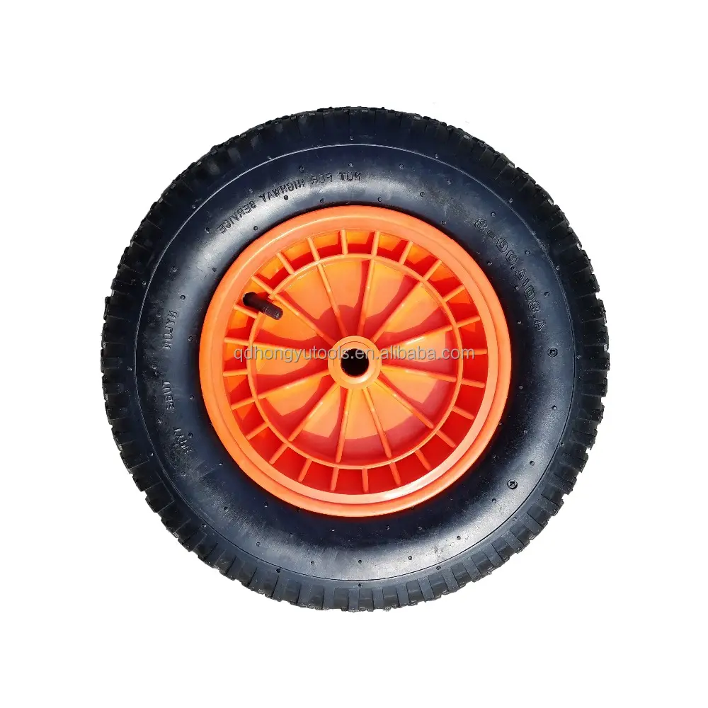 Nylon Rim 4.8/4.00-8 Wheelbarrow Inflatable Tire Wheel Wheel Barrow oder Tool Cart Natural Rubber 3 Years Standard Size Accept OEM