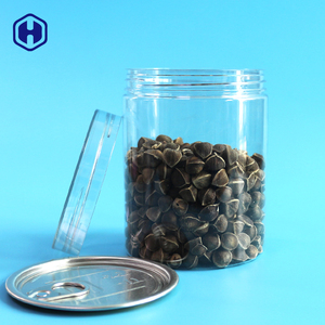 305# 500ml Straight Side EOE Pistachios <strong>Koncing</strong> Cashews peanuts Plastic PET Cans with Screw Lid