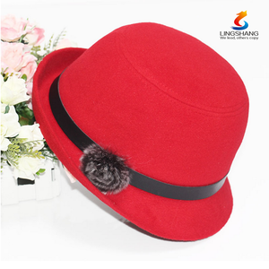 Primavera tendencia <span class=keywords><strong>de</strong></span> la moda después <span class=keywords><strong>de</strong></span> Alice aleros sombrero bola <span class=keywords><strong>de</strong></span> pelo <span class=keywords><strong>de</strong></span> conejo sombrero <span class=keywords><strong>de</strong></span> ala - Product Image 4