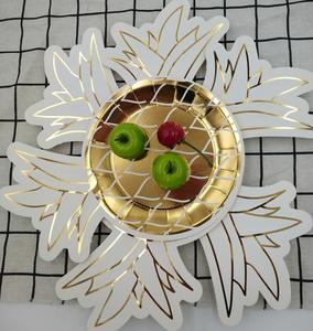 Lot de 8 Feuille D'or Ananas Papier Assiettes - Product Image 5