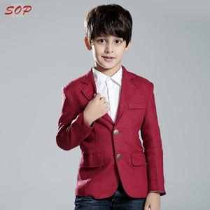 Abbigliamento per bambini bambini formali vestito di lino giacca sportiva dei ragazzi giacca per l'autunno inverno o tutto l'anno - Product Image 3