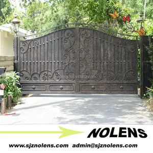 Đẹp Đơn Giản Wrought Sắt Cổng Mô Hình/Sử Dụng Kim Loại Vườn Gates Trang Trí Sắt Gates