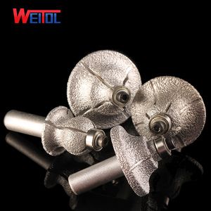 Cnc đá cẩm thạch khắc máy cắt đầu Kim Cương Emery Cổ Điển Xoi Lõm Hình Chữ S Bit với Mang - Product Image 3