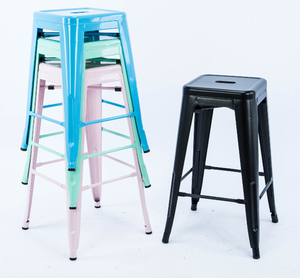 Counter <strong>Stool</strong> Chairs Dining Room Wood Seat Iron Chair <strong>Metro</strong> No Back Metal <strong>Bar</strong> <strong>Stool</strong> Set - Product Image 5