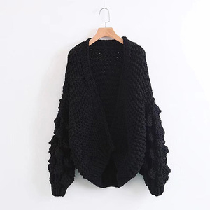<span class=keywords><strong>Cardigan</strong></span> 2024 pigro lavorato a maglia 5 GG senza bottone manica a sbuffo di colore personalizzato per l'inverno - Product Image 3