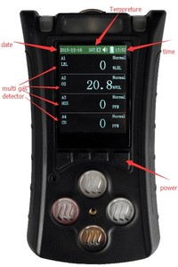 CO LEL H2S <strong>O2</strong> Industry Gas <strong>Detector</strong> Handheld Multi 4 Gas Monitor - Product Image 4