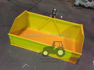 Boîte de transport basculante à <span class=keywords><strong>3</strong></span> <span class=keywords><strong>points</strong></span> pour tracteurs compacts; <span class=keywords><strong>Godet</strong></span> <span class=keywords><strong>arrière</strong></span> monté sur tracteur de transport agricole 1.2m -1.5m-1.8m-2.1m - Product Image 2