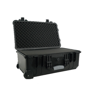 Extra large locked portable plastic storage box waterproof Shockproof locked luggage Boarding suit case with wheel