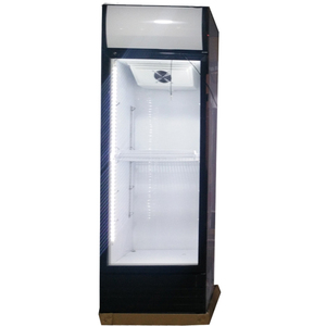 Refrigerador comercial con puerta de vidrio, nevera vertical, escaparate de bebidas blandas