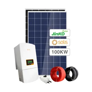 太阳太阳能电池板系统100Kw Ongrid 80KW 120KW 150KW 200KW 300KW 400KW太阳能发电厂商用