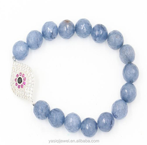 Pulseras tejidas evil Eyes cristal azul sección ágata ojos malvados pulseras de cristal azul - Product Image 2