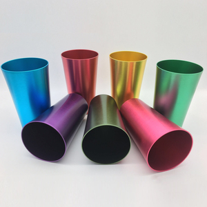 Tasses en aluminium de 16 oz, style rétro, tasses en aluminium colorées, lot de 6, multicolores, style <span class=keywords><strong>vintage</strong></span>, tasses en métal colorées, sans BPA - Product Image 2