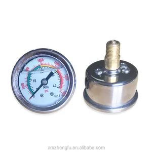 1.5Inch 40Mm 40Mpa Hoge Druk Meter Vloeistof Gevulde Luchtdrukmeter