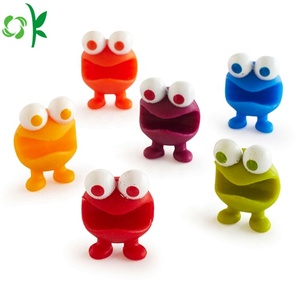 OKSILICONE Personalizzato Sveglia Del Silicone di Vetro di Vino Marcatore Per Il Partito Del Silicone Forma di Animale Bere Marcatore <span class=keywords><strong>Bicchiere</strong></span> Di Vino Per La Bottiglia Marcatore - Product Image 3