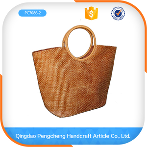 2016 venta caliente del nuevo diseño de <span class=keywords><strong>ganchillo</strong></span> bolsa de paja de papel con asa - Product Image 2
